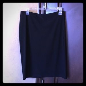 Black midi skirt
